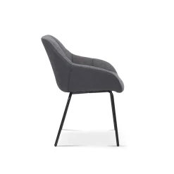 Eetkamerstoelen^Huisenthuis Stoel Dundee Grijs-Donkergrijs – Set van 2 Donkergrijs, Grijs