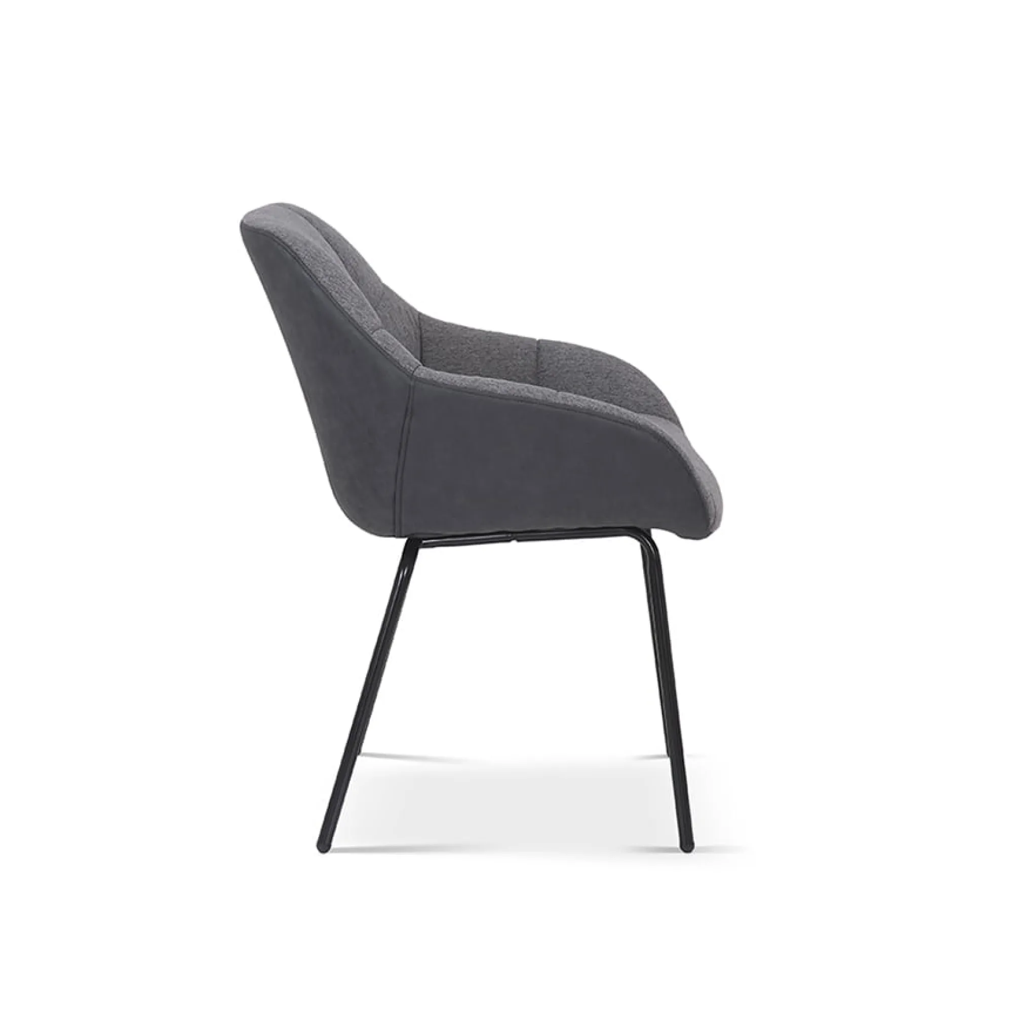 Eetkamerstoelen^Huisenthuis Stoel Dundee Grijs-Donkergrijs – Set van 2 Donkergrijs, Grijs