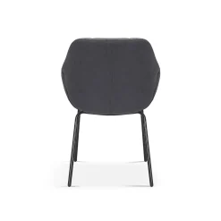 Eetkamerstoelen^Huisenthuis Stoel Dundee Grijs-Donkergrijs – Set van 2 Donkergrijs, Grijs