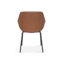 Eetkamerstoelen^Huisenthuis Stoel Dundee Groen-Cognac – Set van 2 Cognac, Groen