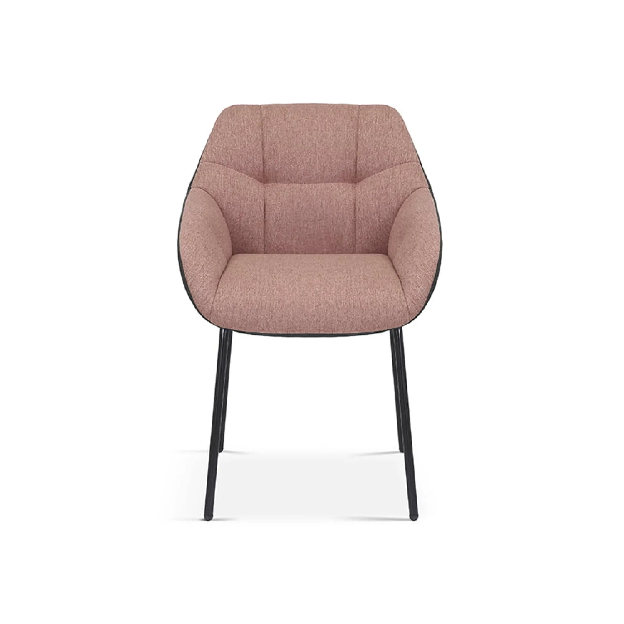 Eetkamerstoelen^Huisenthuis Stoel Dundee Roze-Donkergrijs – Set van 2 Donkergrijs, Roze