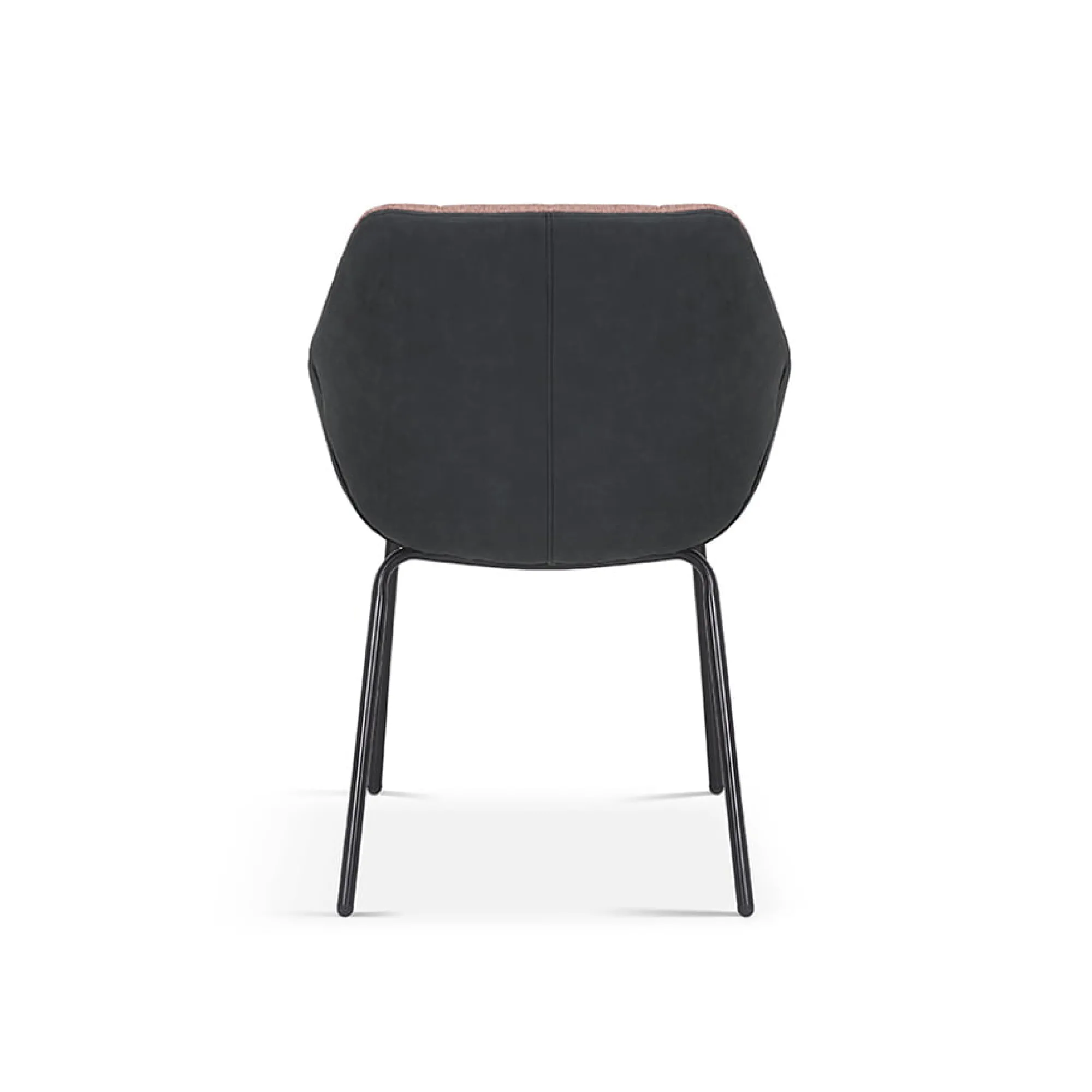Eetkamerstoelen^Huisenthuis Stoel Dundee Roze-Donkergrijs – Set van 2 Donkergrijs, Roze