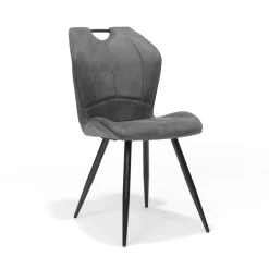 Eetkamerstoelen^Huisenthuis Stoel Floris – Set van 4 Antraciet