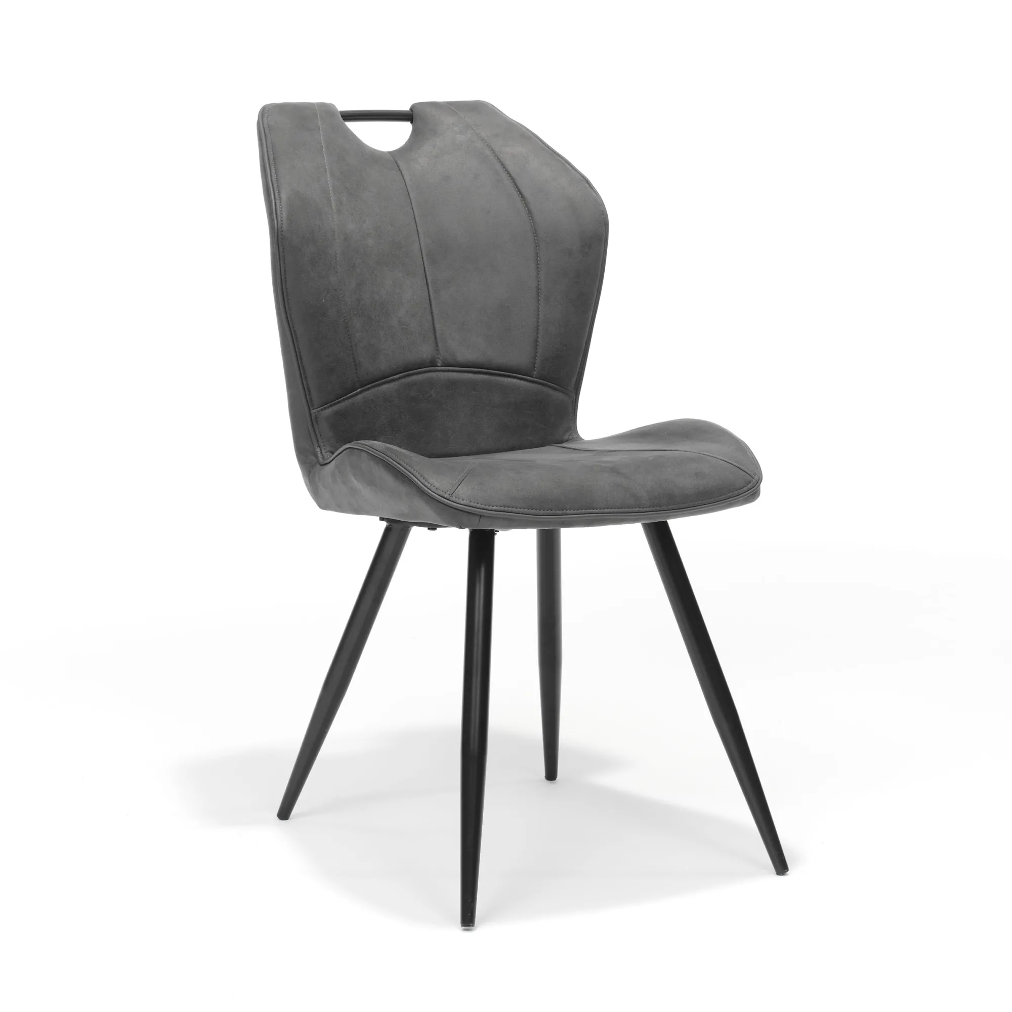 Eetkamerstoelen^Huisenthuis Stoel Floris – Set van 4 Antraciet
