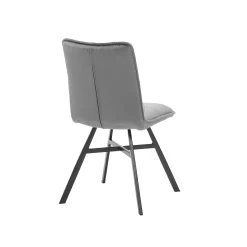 Eetkamerstoelen^Huisenthuis Stoel Gio Velours – Set van 4 Grijs