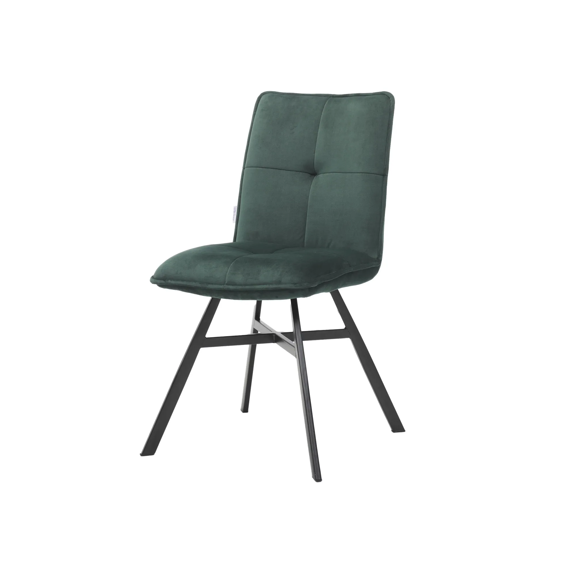 Eetkamerstoelen^Huisenthuis Stoel Gio Velours – Set van 4 Groen