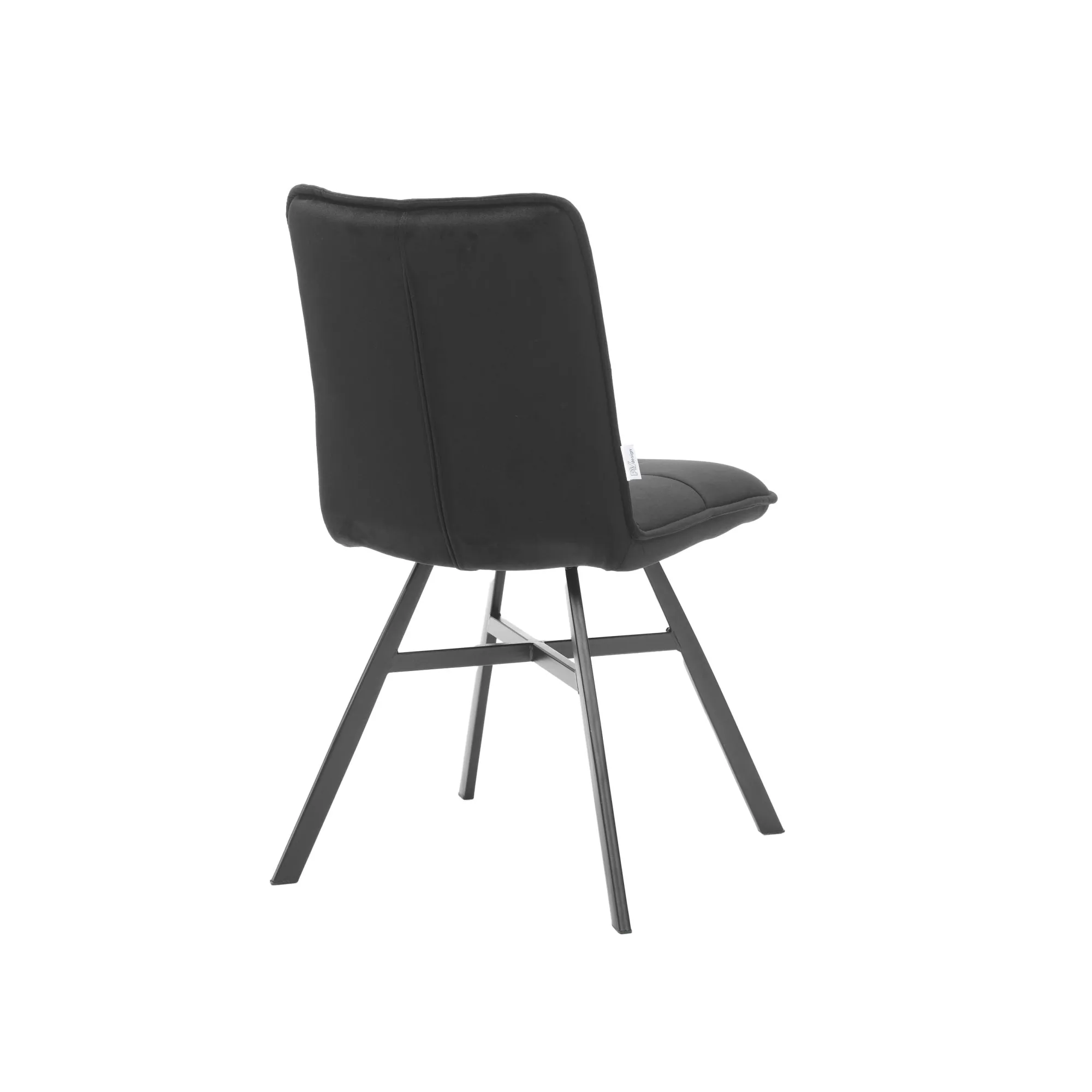 Eetkamerstoelen^Huisenthuis Stoel Gio Velours – Set van 4 Zwart