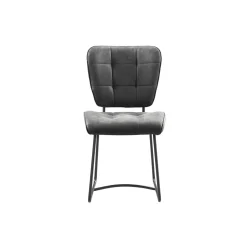 Eetkamerstoelen^Huisenthuis Stoel Henry Stof – Set van 2 Antraciet