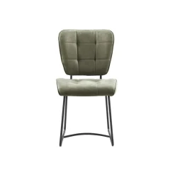 Eetkamerstoelen^Huisenthuis Stoel Henry Stof – Set van 2 Groen