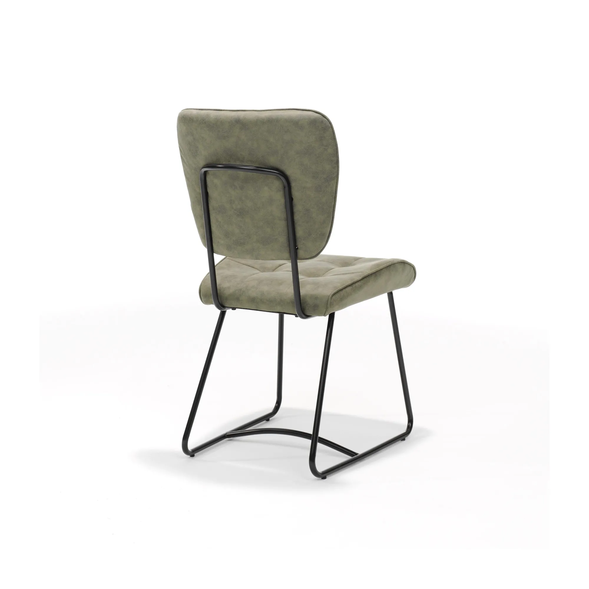 Eetkamerstoelen^Huisenthuis Stoel Henry Stof – Set van 2 Groen