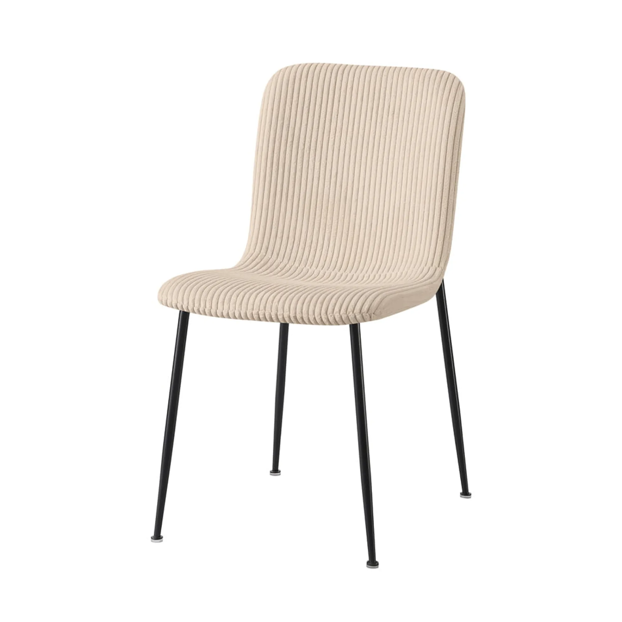 Eetkamerstoelen^Huisenthuis Stoel James Beige Ribstof – Set van 2