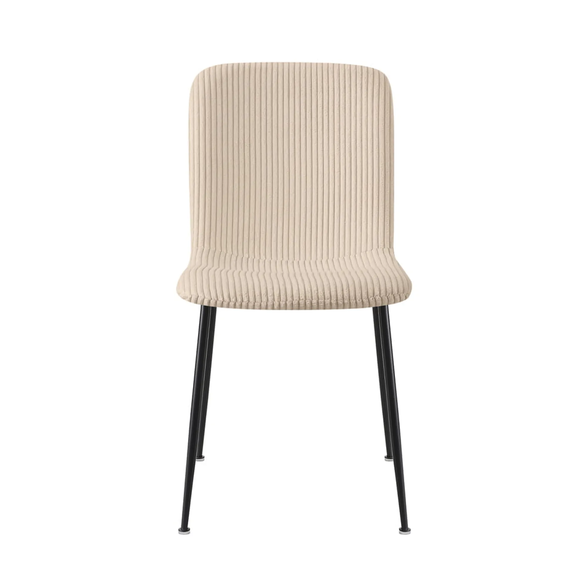 Eetkamerstoelen^Huisenthuis Stoel James Beige Ribstof – Set van 2
