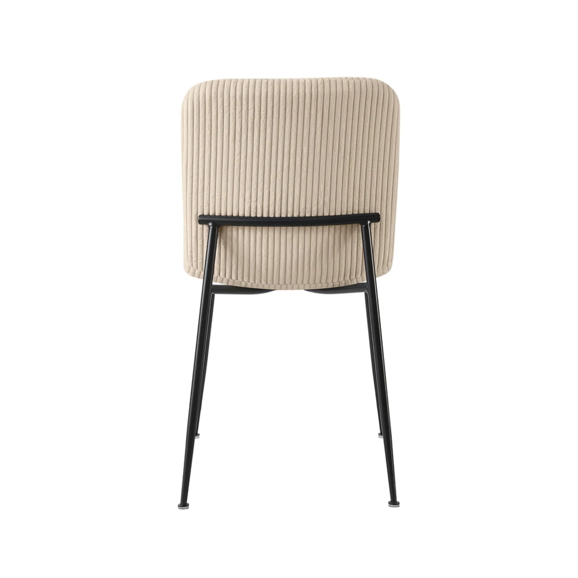 Eetkamerstoelen^Huisenthuis Stoel James Beige Ribstof – Set van 2