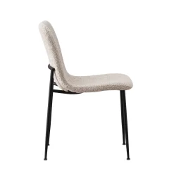 Eetkamerstoelen^Huisenthuis Stoel James Bouclé – Set van 2 Beige