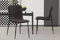 Eetkamerstoelen^Huisenthuis Stoel James Bouclé – Set van 2 Grijs