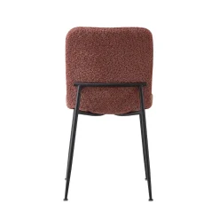 Eetkamerstoelen^Huisenthuis Stoel James Bouclé – Set van 2 Roze