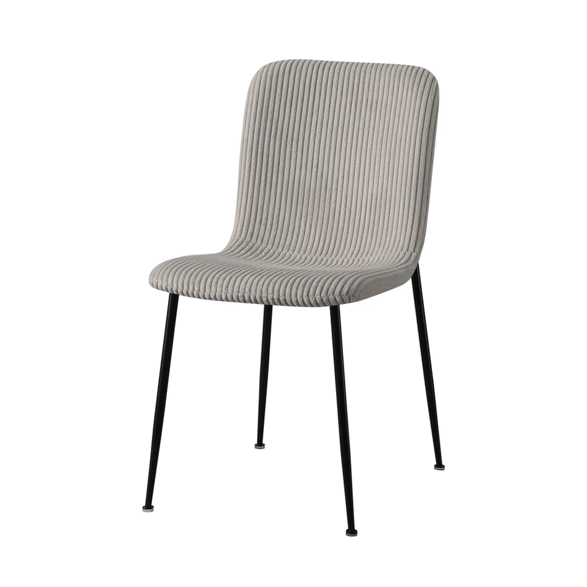 Eetkamerstoelen^Huisenthuis Stoel James Lichtgrijs Ribstof – Set van 2
