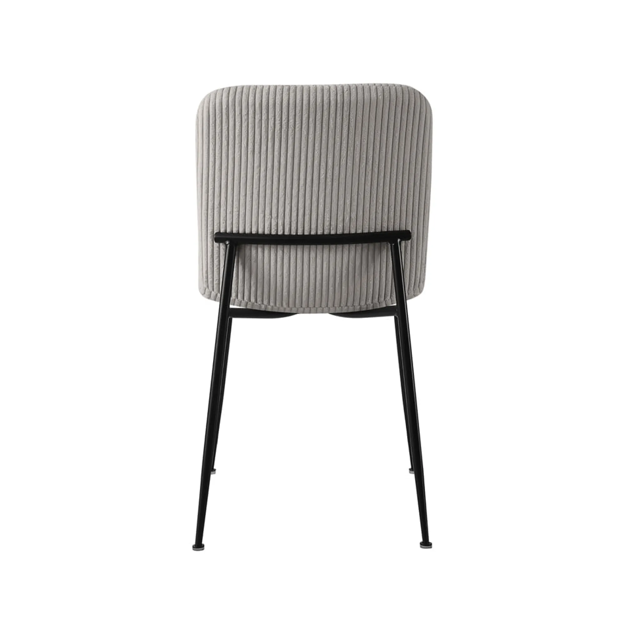 Eetkamerstoelen^Huisenthuis Stoel James Lichtgrijs Ribstof – Set van 2
