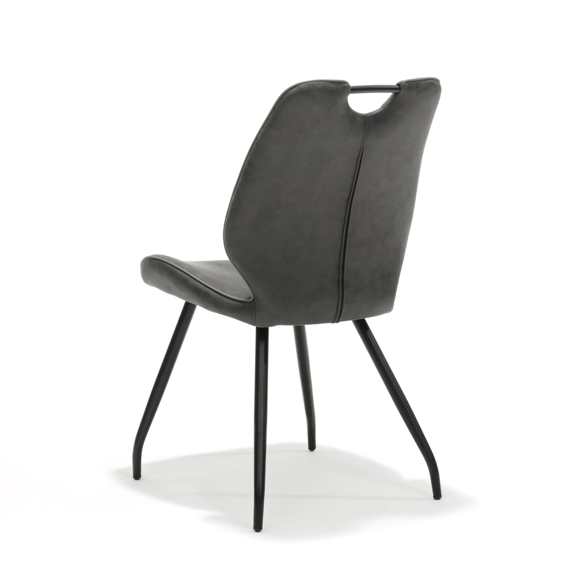Eetkamerstoelen^Huisenthuis Stoel Job – Set van 4 Antraciet