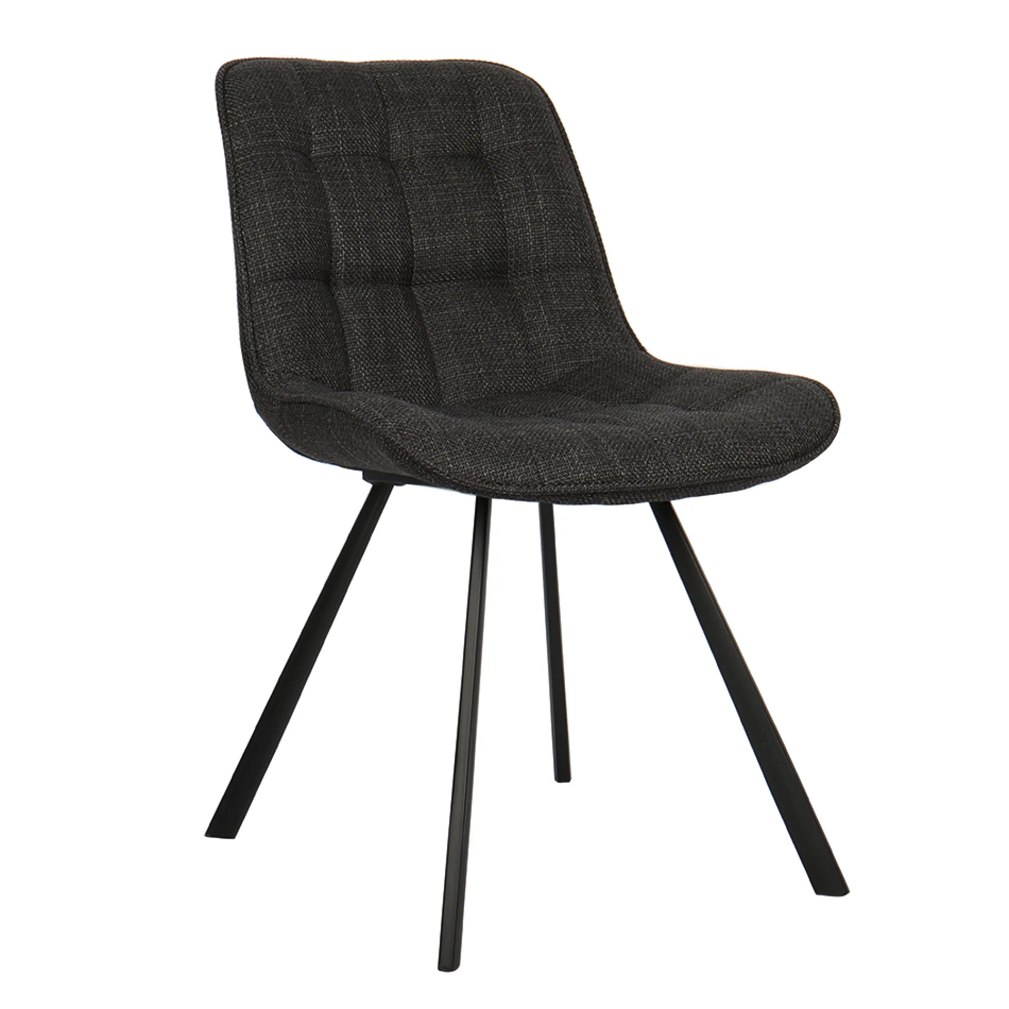 Eetkamerstoelen^Huisenthuis Stoel Johanna Donkergrijs – Set van 2