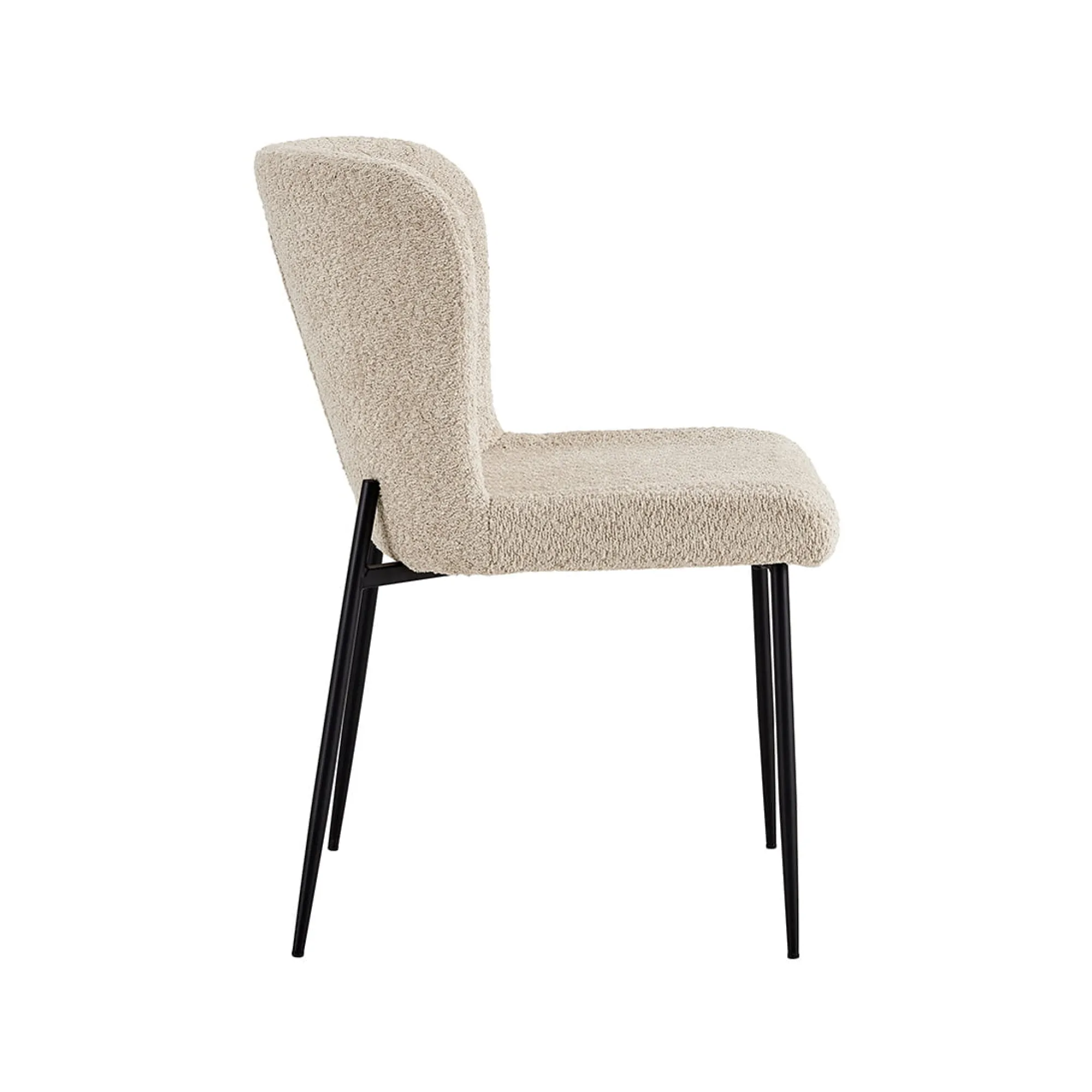 Eetkamerstoelen^Huisenthuis Stoel Jolie Bouclé – Set van 2 Beige