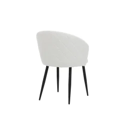 Eetkamerstoelen^Huisenthuis Stoel Juliette Ivoor Teddy – Set van 2