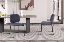 Eetkamerstoelen^Huisenthuis Stoel Killian Donkergrijs – Set van 2