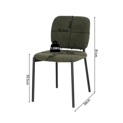 Eetkamerstoelen^Huisenthuis Stoel Killian Groen – Set van 2