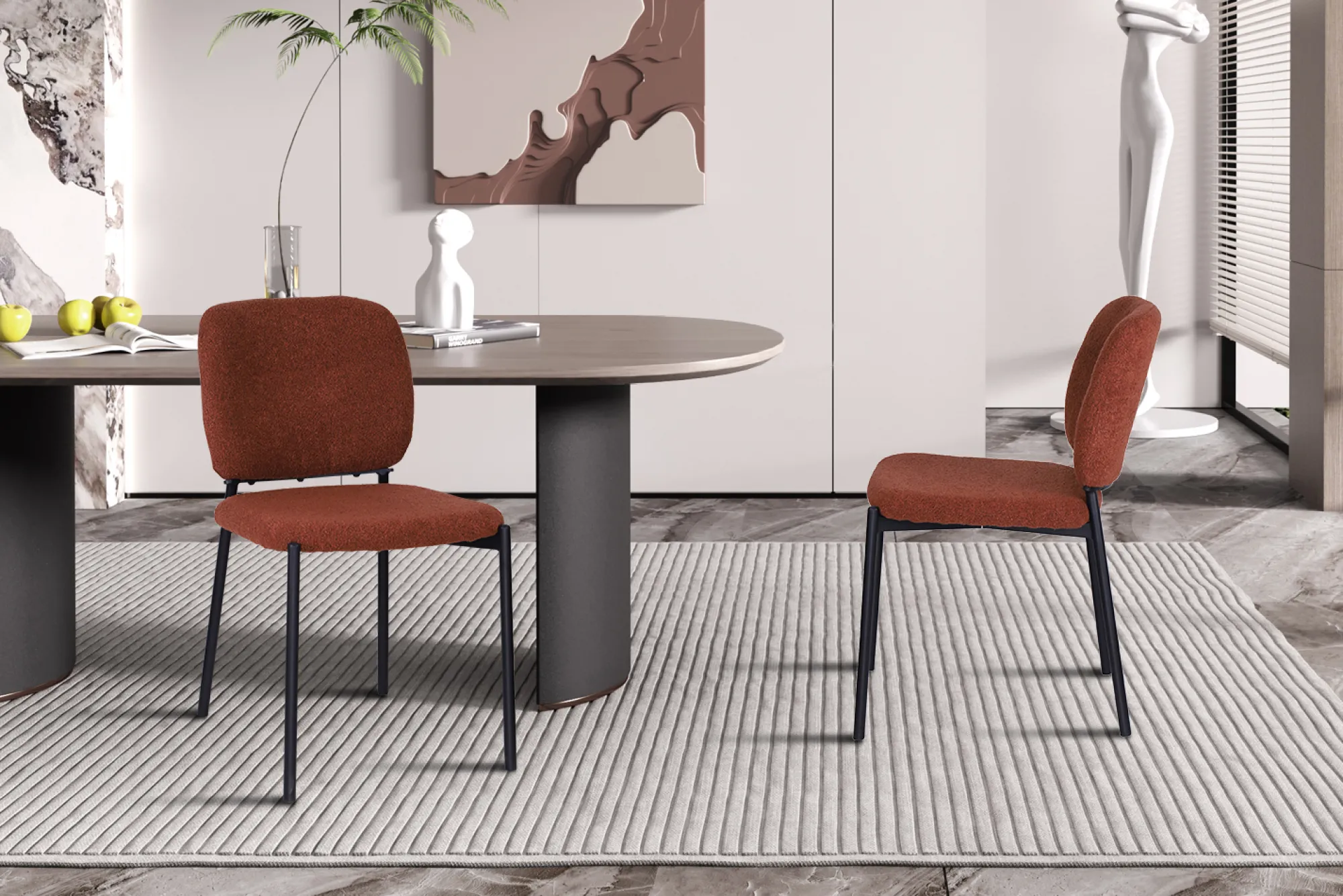 Eetkamerstoelen^Huisenthuis Stoel Killian Roest – Set van 2