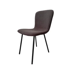 Eetkamerstoelen^Huisenthuis Stoel Kyra Bouclé – Set van 4 Donkergrijs