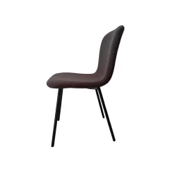 Eetkamerstoelen^Huisenthuis Stoel Kyra Bouclé – Set van 4 Donkergrijs