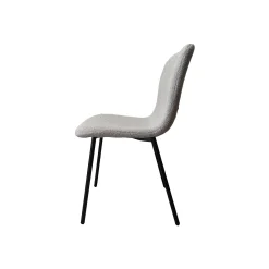 Eetkamerstoelen^Huisenthuis Stoel Kyra Bouclé – Set van 4 Lichtgrijs
