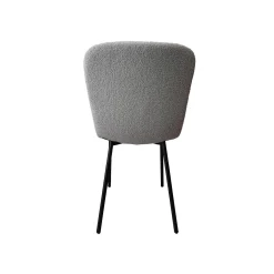 Eetkamerstoelen^Huisenthuis Stoel Kyra Bouclé – Set van 4 Lichtgrijs