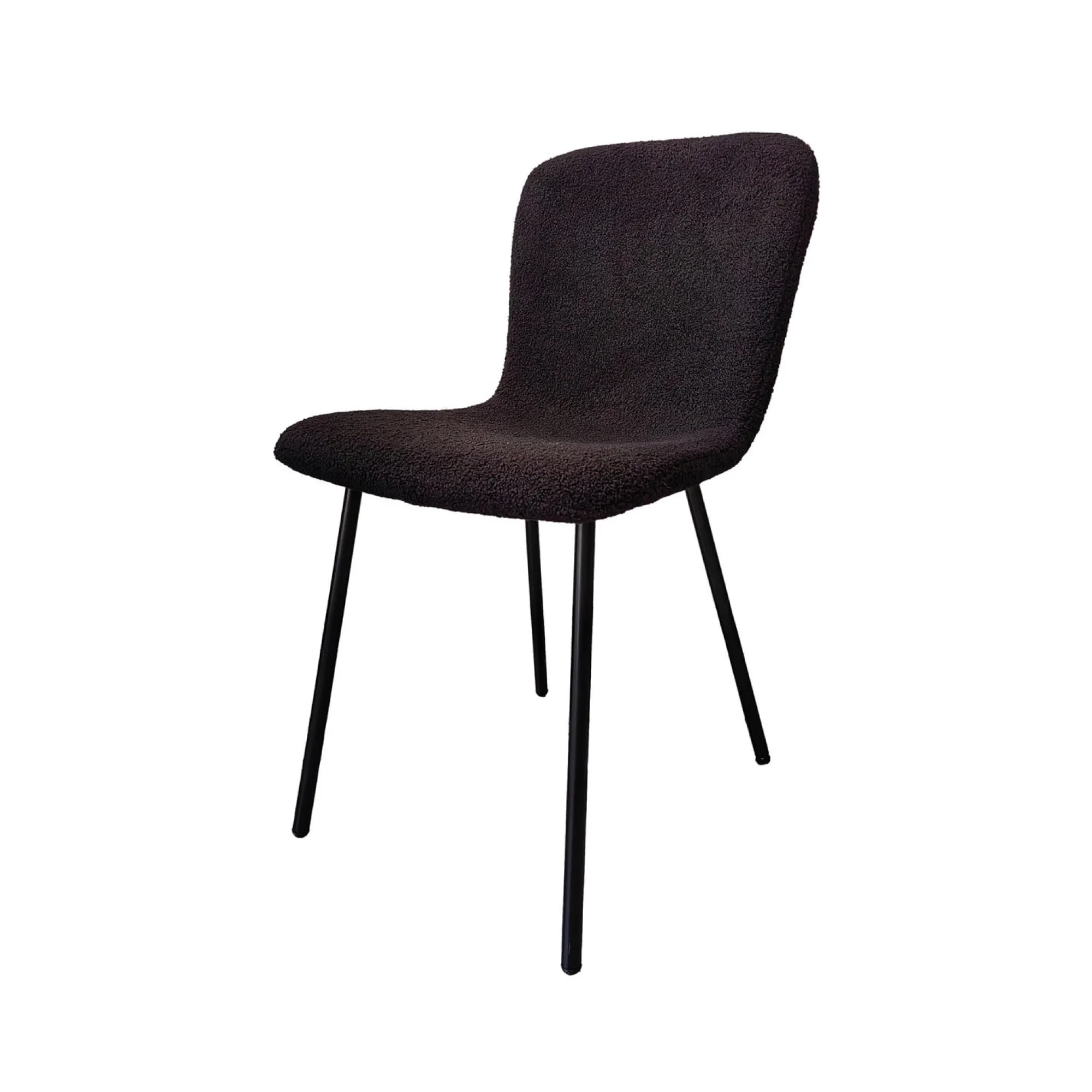 Eetkamerstoelen^Huisenthuis Stoel Kyra Bouclé – Set van 4 Zwart