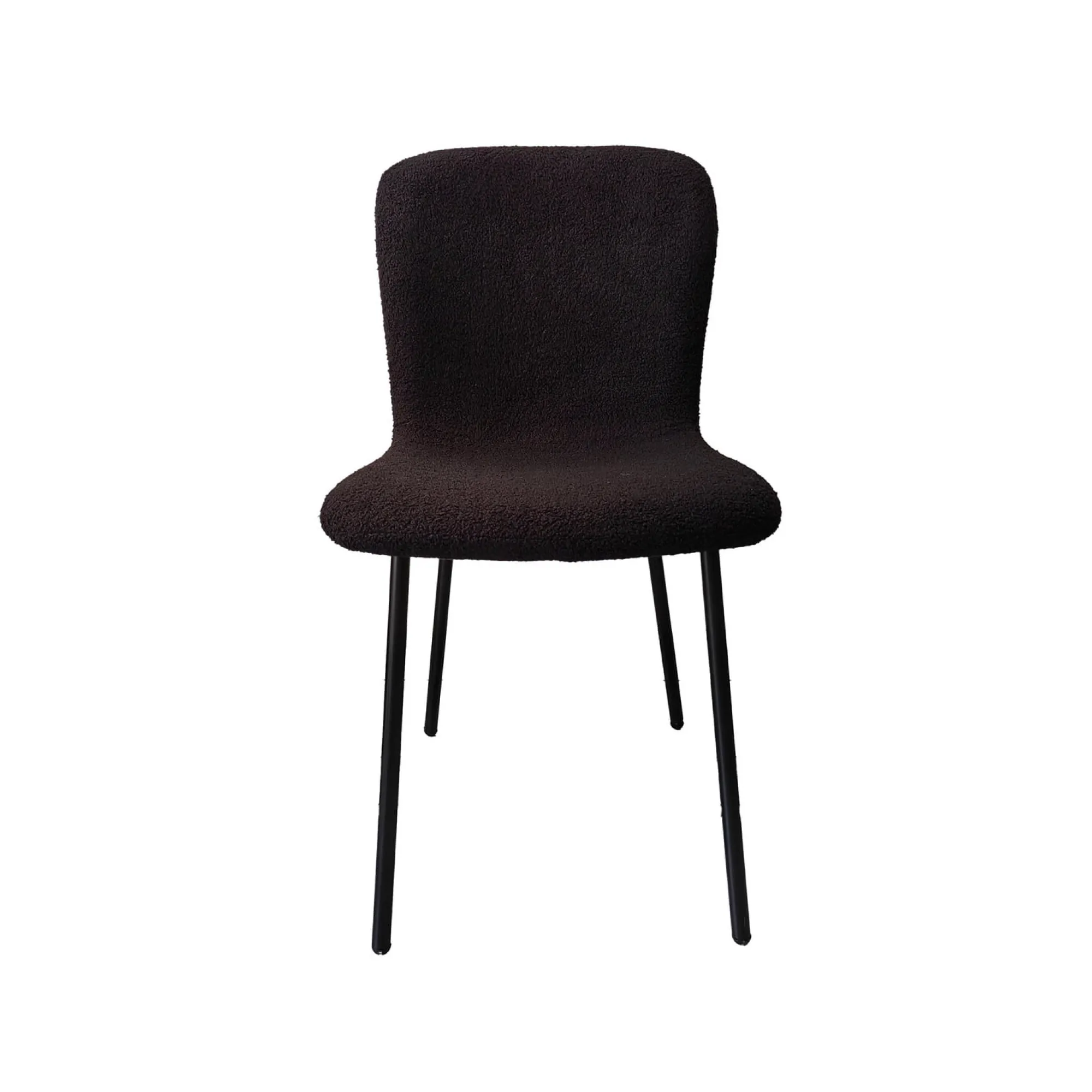 Eetkamerstoelen^Huisenthuis Stoel Kyra Bouclé – Set van 4 Zwart