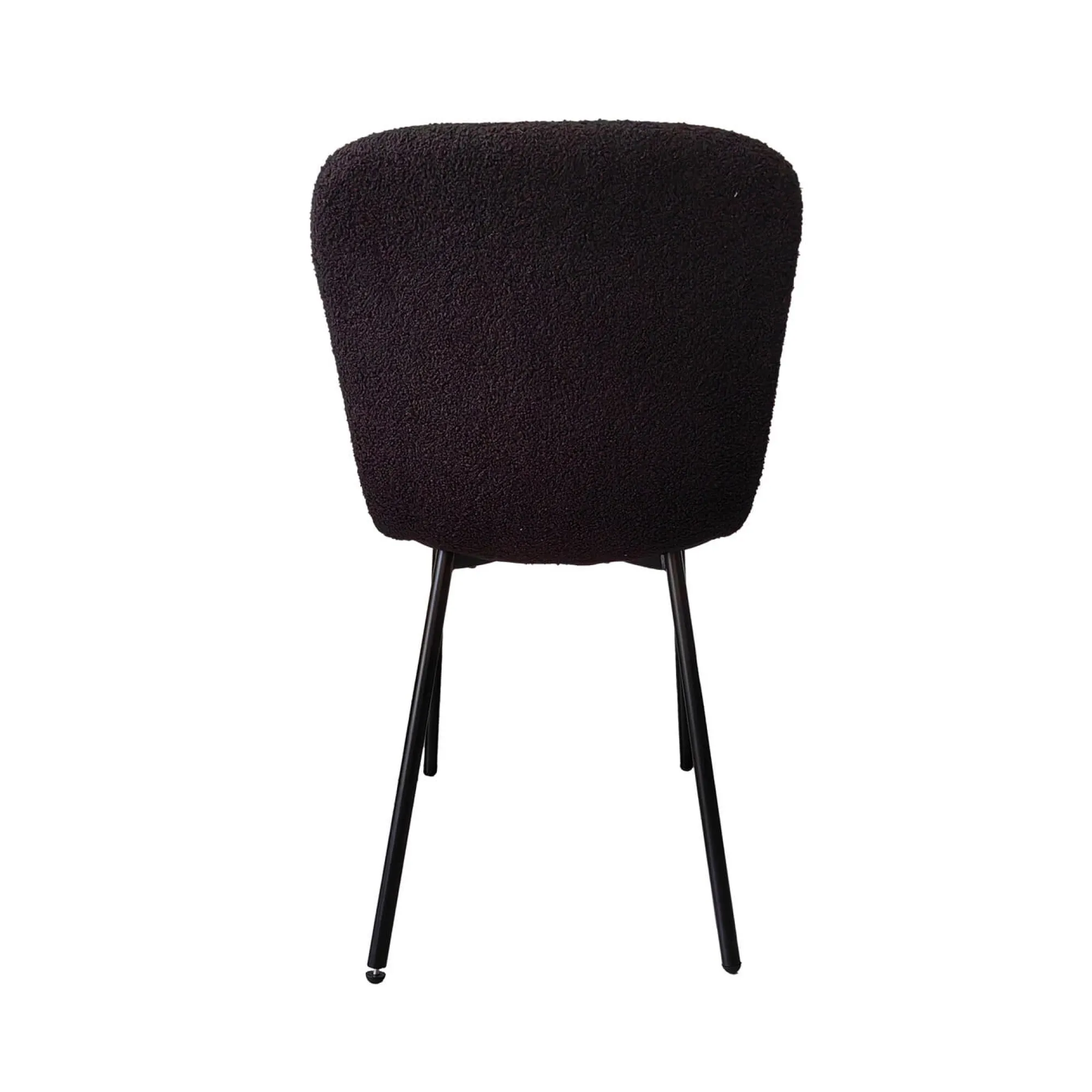 Eetkamerstoelen^Huisenthuis Stoel Kyra Bouclé – Set van 4 Zwart