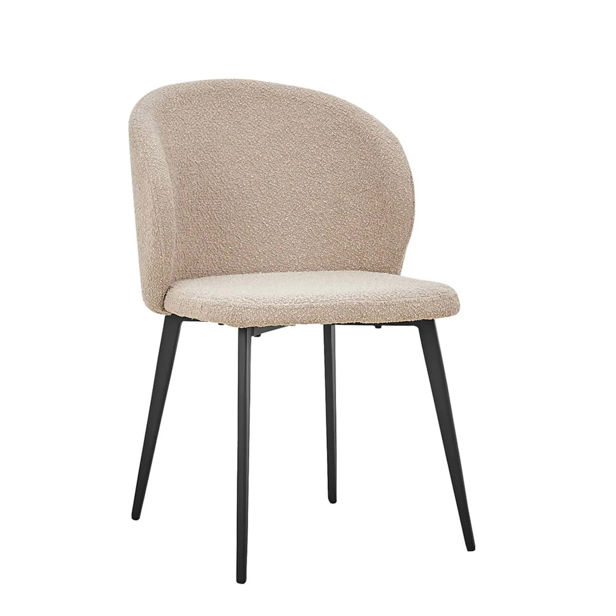 Eetkamerstoelen^Huisenthuis Stoel Lena Bouclé – Set van 2 Zand