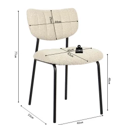 Eetkamerstoelen^Huisenthuis Stoel Lidy Beige – Set van 2