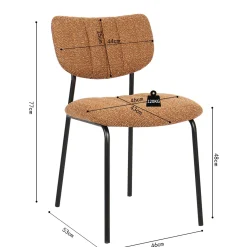 Eetkamerstoelen^Huisenthuis Stoel Lidy Oranje – Set van 2