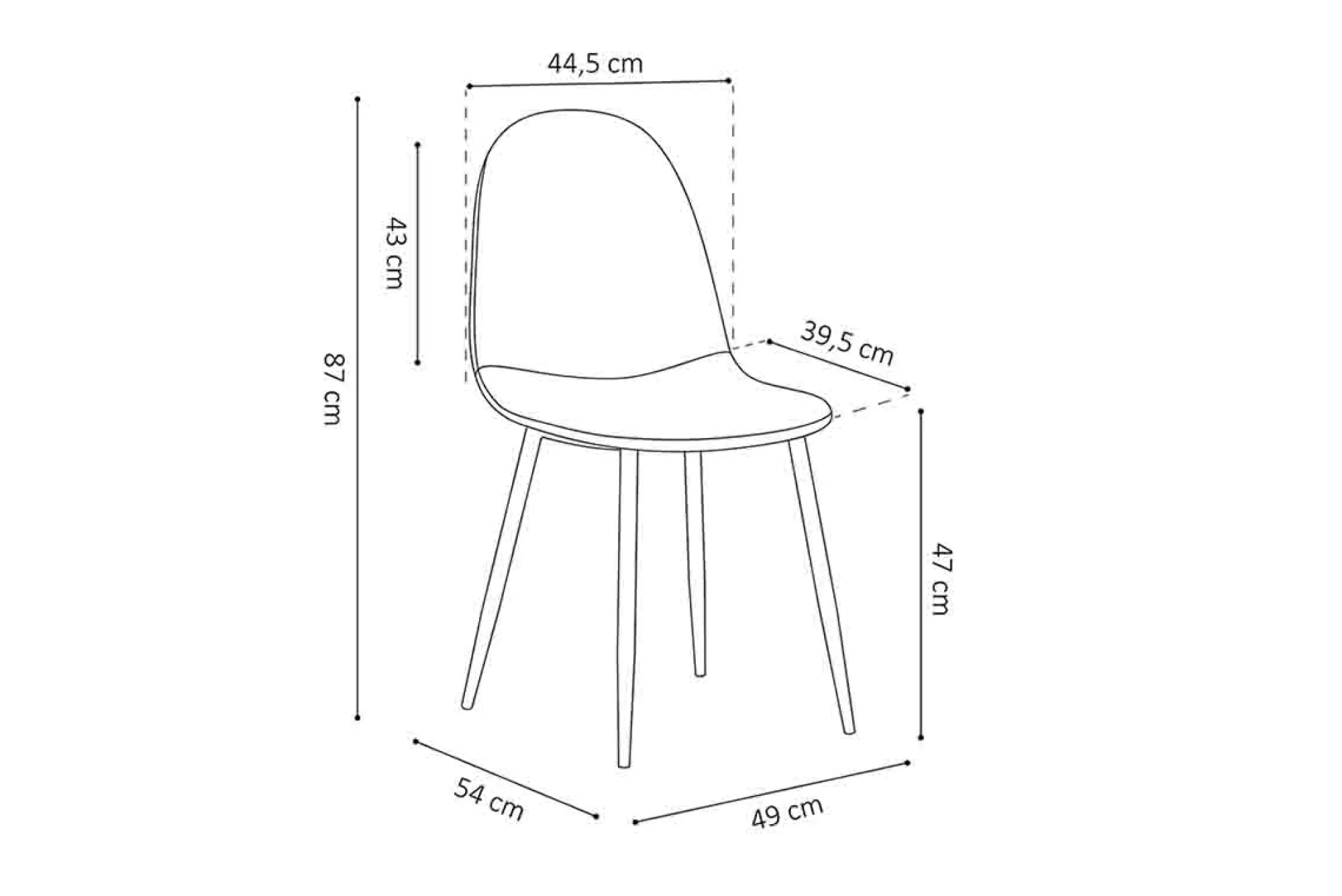 Eetkamerstoelen^Huisenthuis Stoel Lola – Set van 4 Bordeaux