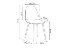 Eetkamerstoelen^Huisenthuis Stoel Lola – Set van 4 Donkerblauw