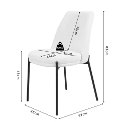 Eetkamerstoelen^Huisenthuis Stoel Lylou Wit – Set van 2