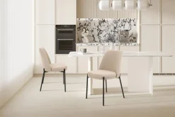 Eetkamerstoelen^Huisenthuis Stoel Lylou Zand – Set van 2