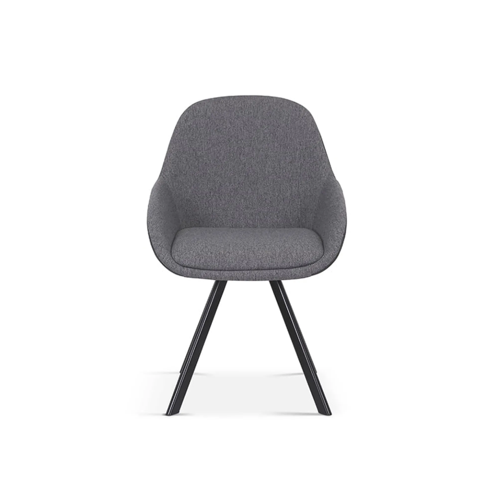 Eetkamerstoelen^Huisenthuis Stoel Malou Grijs-Donkergrijs – Set van 2 Donkergrijs, Grijs