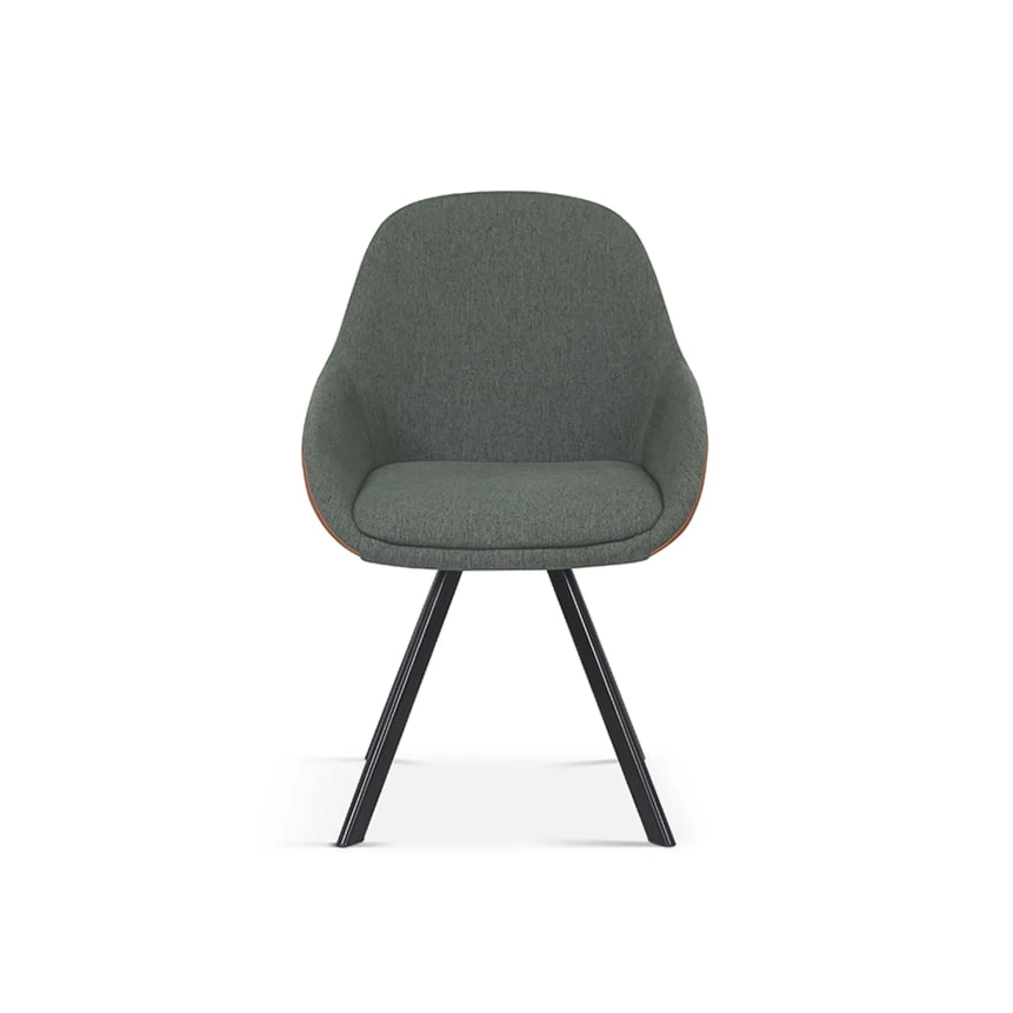 Eetkamerstoelen^Huisenthuis Stoel Malou Groen-Cognac – Set van 2 Cognac, Groen