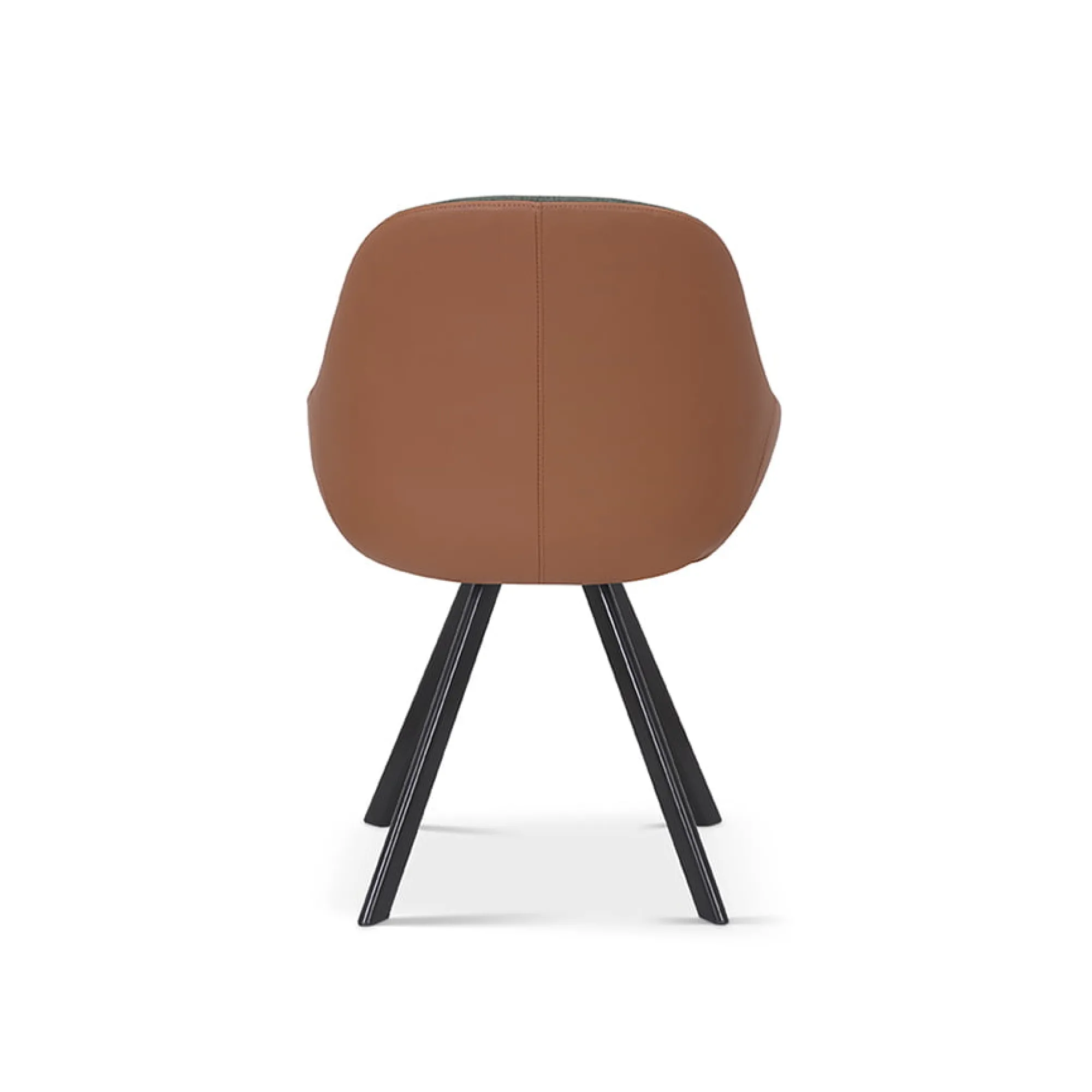 Eetkamerstoelen^Huisenthuis Stoel Malou Groen-Cognac – Set van 2 Cognac, Groen
