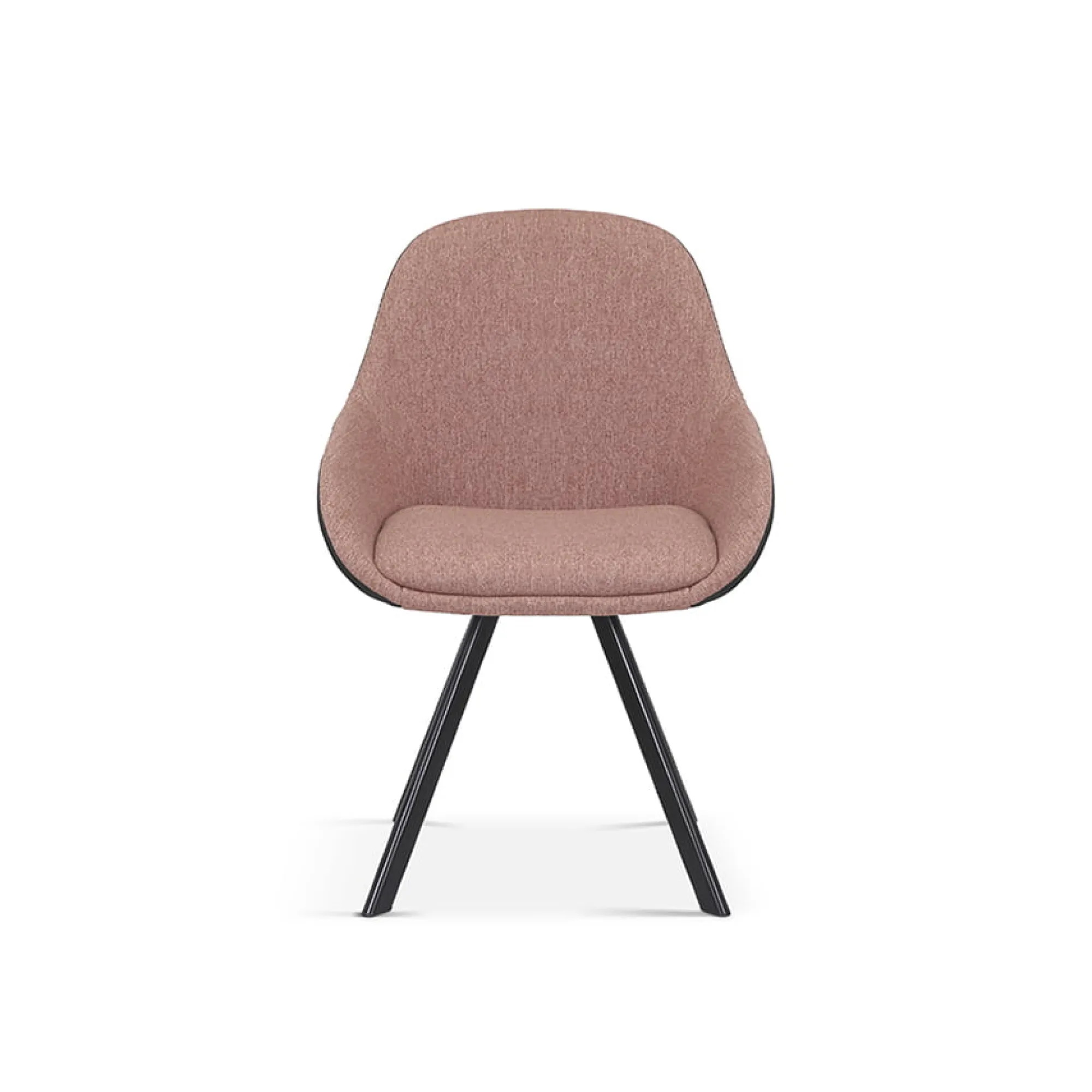 Eetkamerstoelen^Huisenthuis Stoel Malou Roze-Donkergrijs – Set van 2 Donkergrijs, Roze
