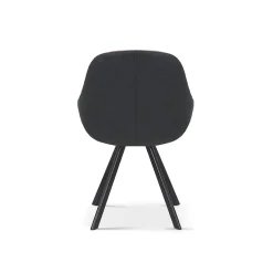 Eetkamerstoelen^Huisenthuis Stoel Malou Roze-Donkergrijs – Set van 2 Donkergrijs, Roze