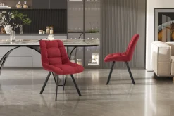 Eetkamerstoelen^Huisenthuis Stoel Margot Rood – Set van 2