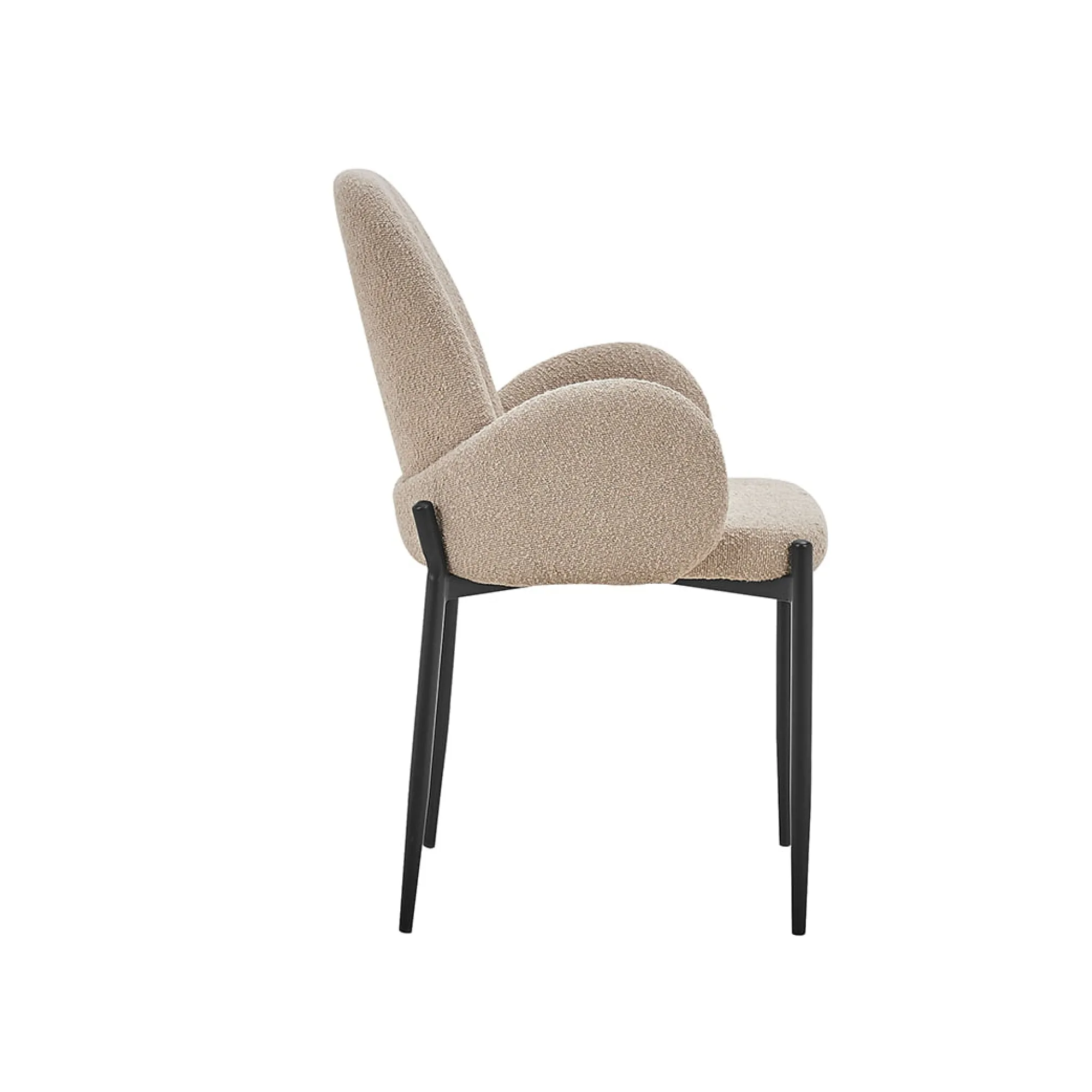 Eetkamerstoelen^Huisenthuis Stoel Maria Bouclé – Set van 2 Zand